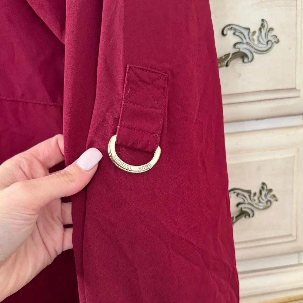 Michael Kors Burgundy Classy Top